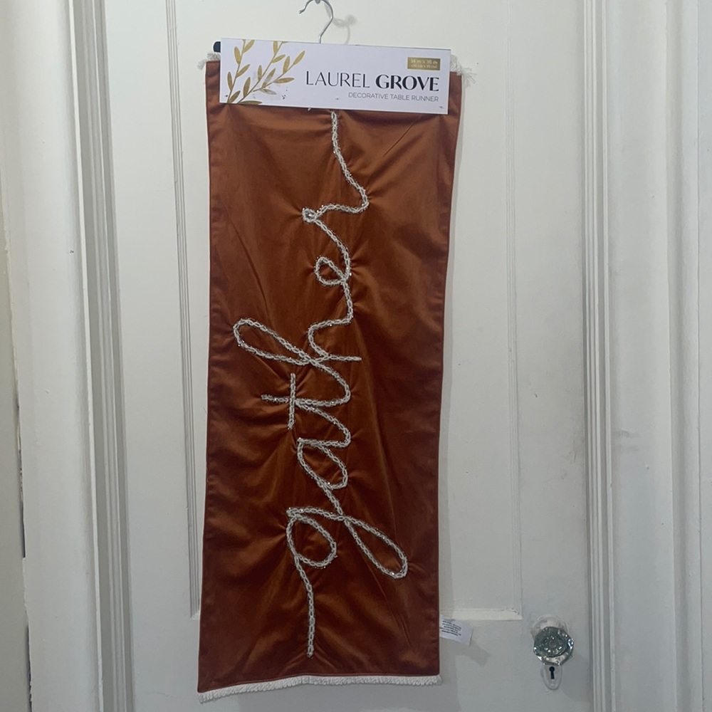 Laurel Grove Decorative Table Runner “Gather”